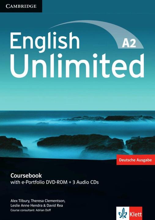 Actual product image English Unlimited A2 - Elementary. Coursebook with e-Portfolio DVD-ROM + 3 Audio-CDs (German, English, 2010)