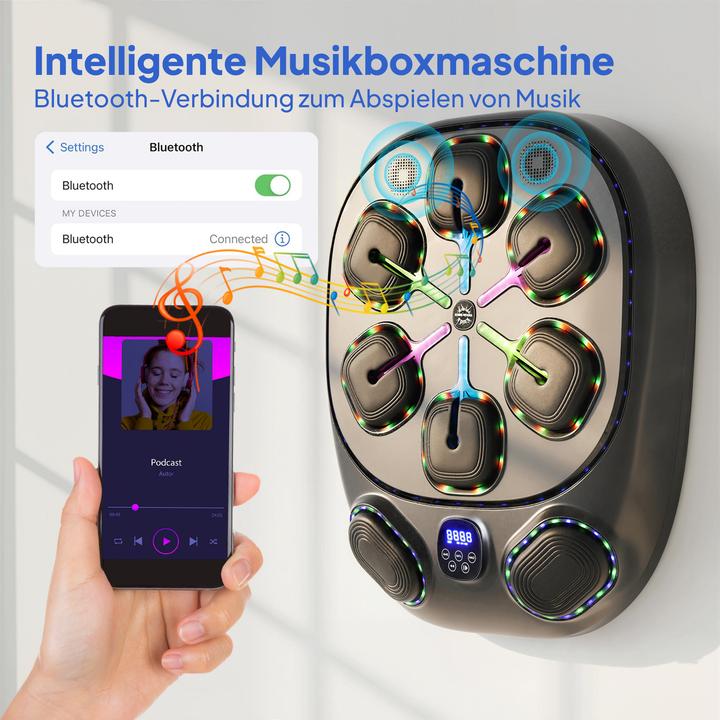 Actual product image SportNow Music Boxing Machine Schaumstoff, Kunststoff Schwarz (61 cm)
