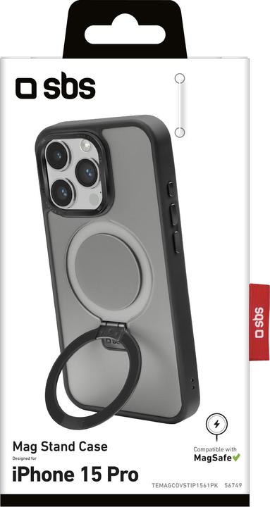 Immagine prodotto SBS Cover Stand Mag per iPhone 15 Pro, nero (Apple iPhone 15 Pro)