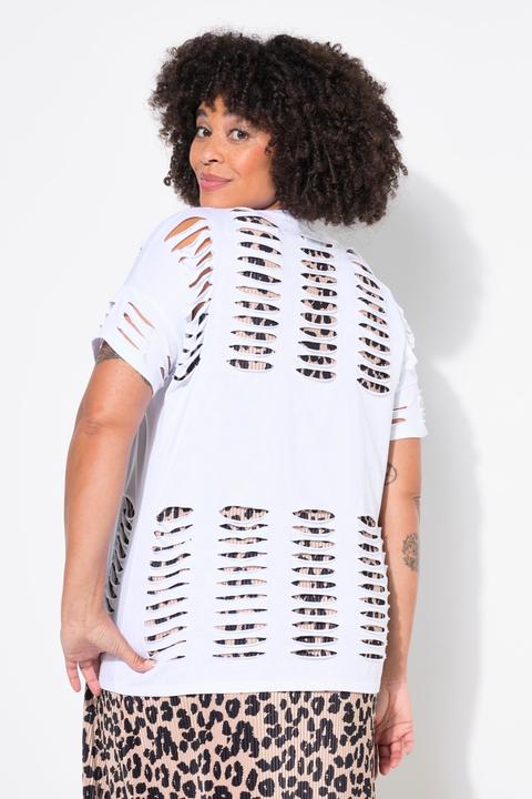 Produktbild Angel of Style T-Shirt, Komfort Fit, Schlitze, Leo-Schriftzug (56)