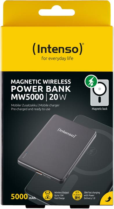 Actual product image Intenso Magn. Wireless Powerbank MW5000 5000 mAh Grey (5000 mAh, 20 W)