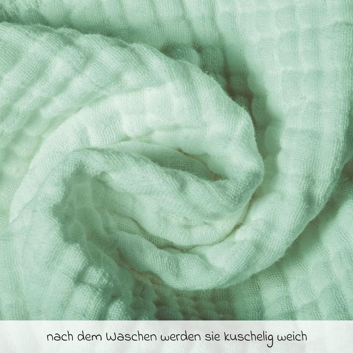 Image du produit Makian Langes en mousseline & Chiffons de gaze Pack de 10 Langes en mousseline 80 x 80 cm - Menthe (80 cm, 80 cm)