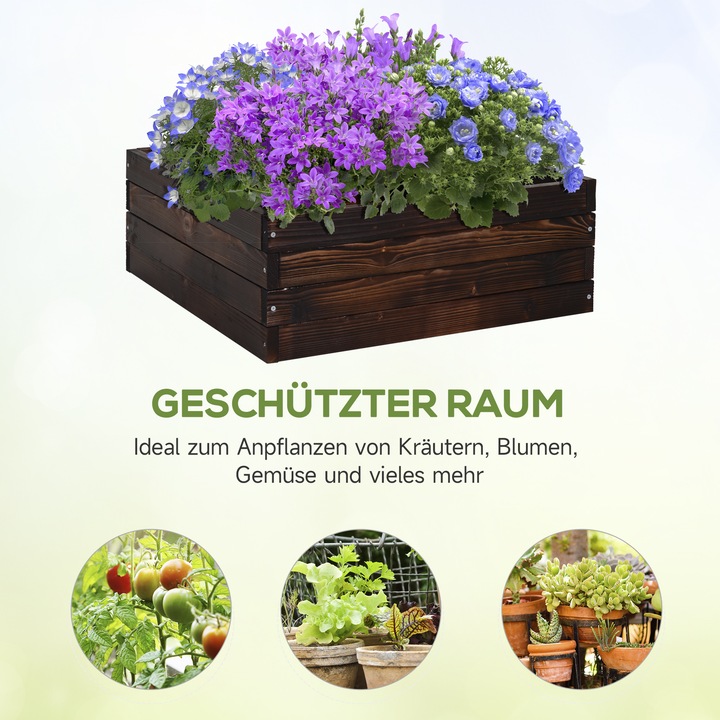 Produktbild Outsunny Quadratisches Hochbeet