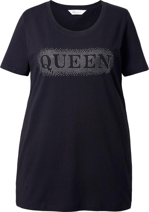 Produktbild Miamoda T-Shirt, Komfort Fit, Glitzersteinchen-Schriftzug (52)