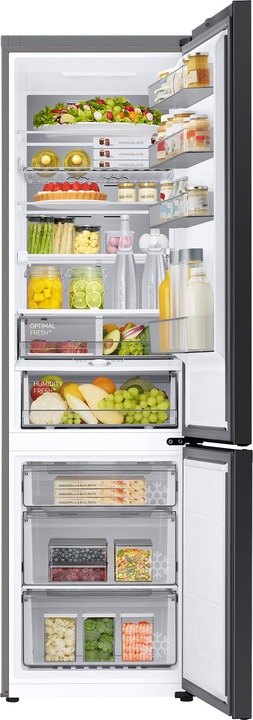 Produktbild Samsung Bespoke RB38C7B6BB1 schwarz Kühl- Gefrierkombination, schwarz (387 l)