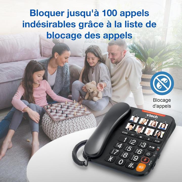 Actual product image VTech Corded Phone with Large Keys and Answering Machine