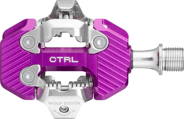 Actual product image Wolf Tooth CTRL Trail Clipless Pedal, ultraviolet purple