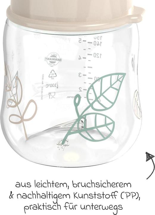 Produktbild NIP Babyflaschen PP-Flasche Cherry Green 150 ml + Latex-Trinksauger (150 ml)