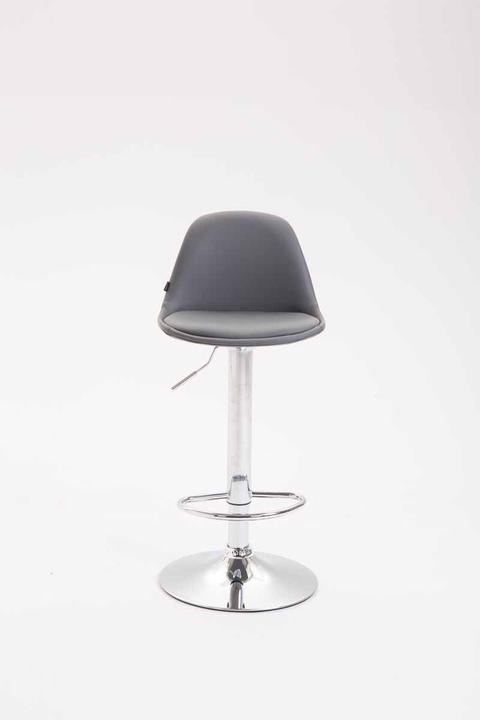 Actual product image CLP Barstool Kiel Fully Upholstered Imitation Leather, Grey