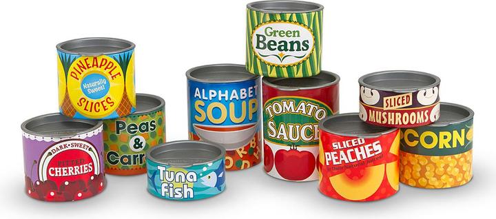 Actual product image Melissa & Doug House. Grocery Cans
