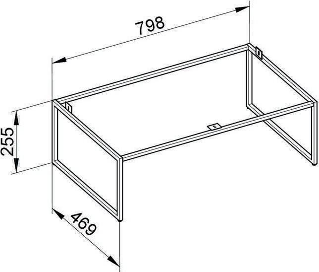 Productafbeelding Keuco Vloerrek X-LINE 800x250x470mm truffel