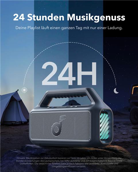 Actual product image soundcore Boom 2 (24 h, Rechargeable battery operated)