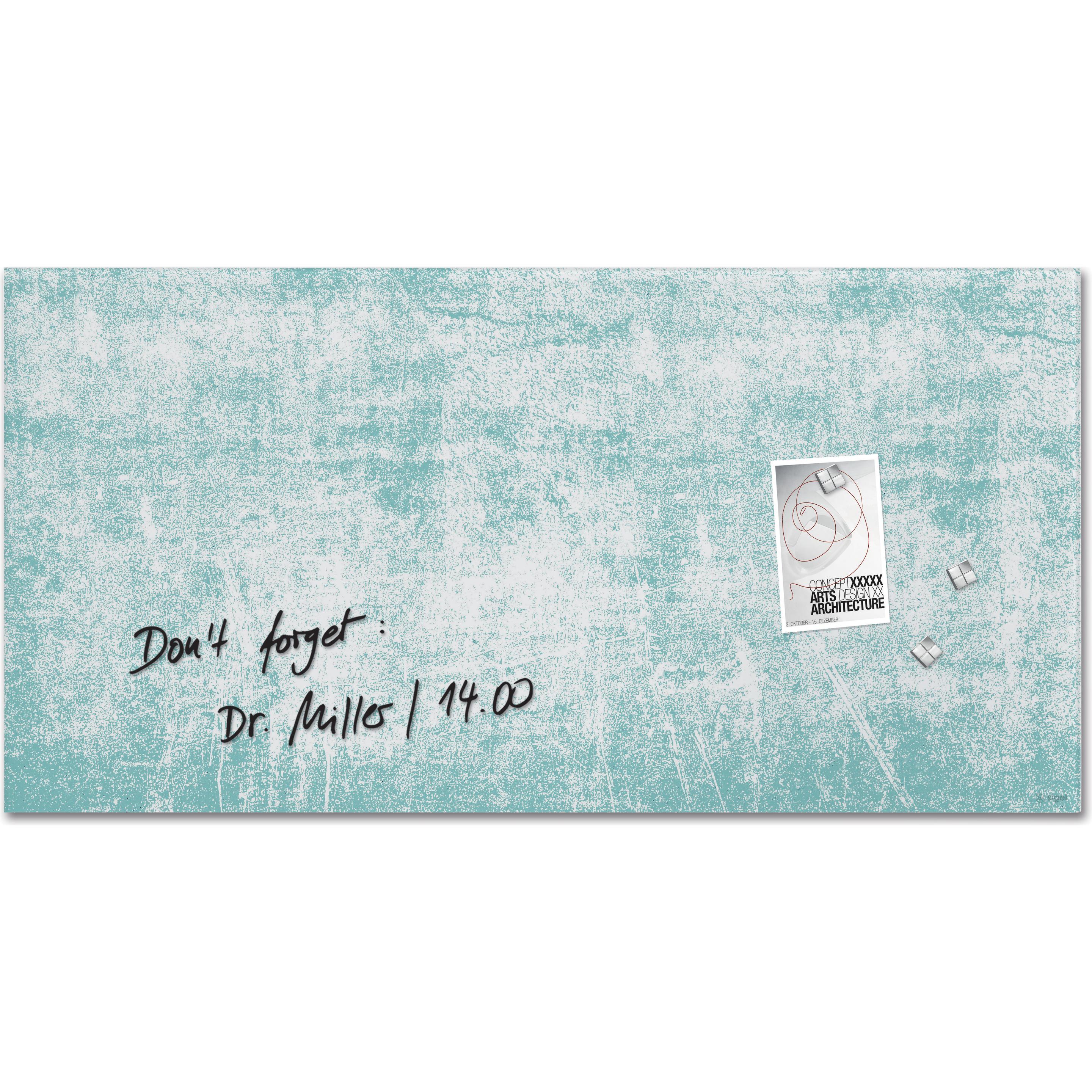 Sigel, Pinnwand, Glas-Magnetboard Artverum mit Design (Magnettafel, 91 x 46 cm)