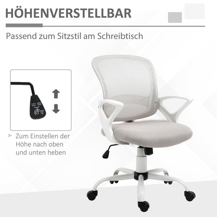 Produktbild Swisshandel24 Bürostuhl, Schreibtischstuhl mit Rollen, ergonomisch, höhenverstellbar, Grau