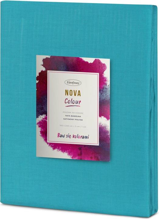 Immagine prodotto Eurofirany NOVA COLOR POS / NOVAC / TU / PO Copripiumino in cotone satinato, 220X200 cm, colore: turchese (Copripiumino, 220 x 200 cm)