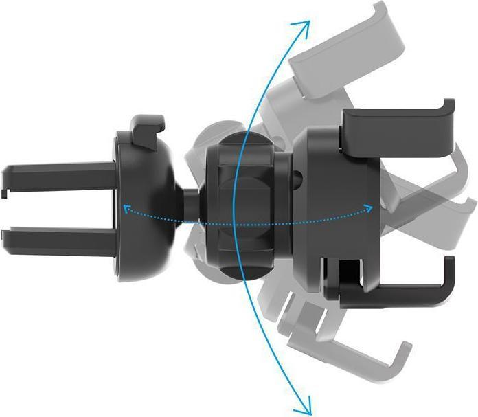 Image du produit Hurtel Support de voiture pour smartphone par gravité pour bouche d'air avec rafraîchisseur d'air noir