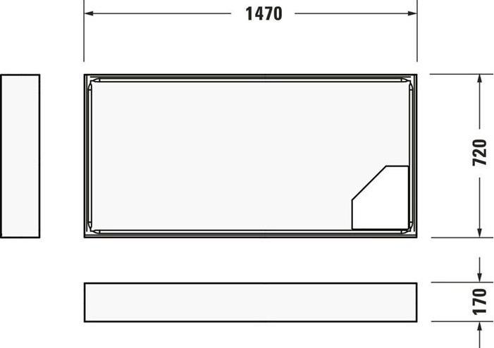 Image du produit Duravit Support de baignoire D-CODE pour 720164, 1600x750mm (160 cm, 157 cm)