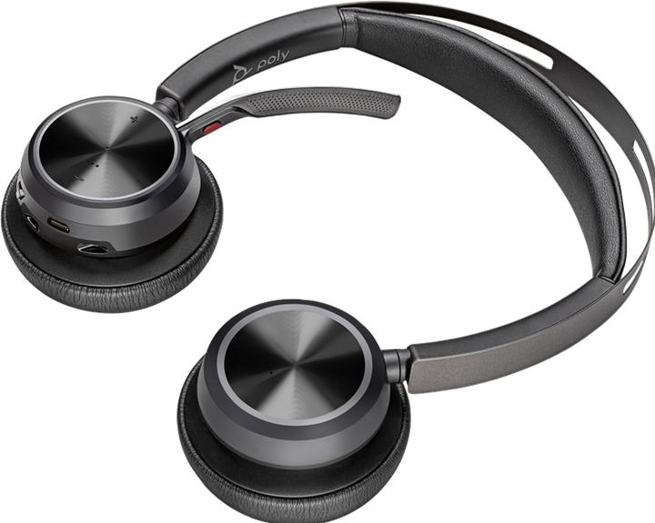 Image du produit Poly Voyager Focus 2 Casque USB-C +Adaptateur USB-C/A +Station de charge (Sans fil, USB-C)