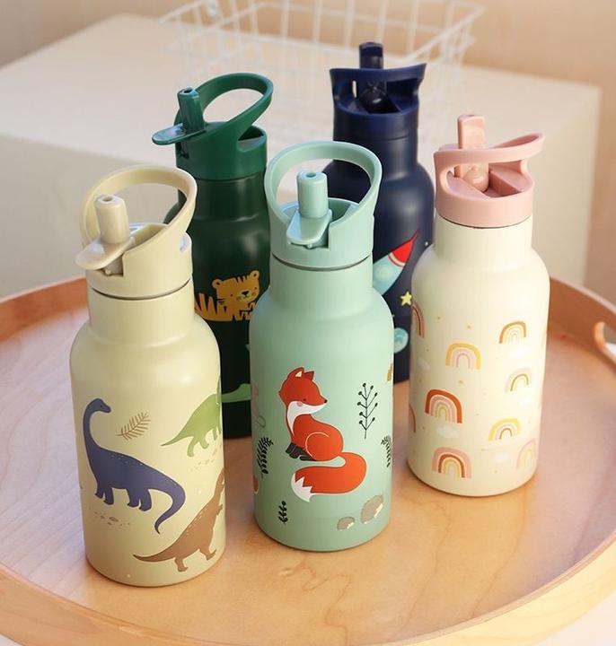 Actual product image A Little Lovely Company ALLC Drinking Bottle Dinosaurs DBSSDI40 beige (0.35 l)