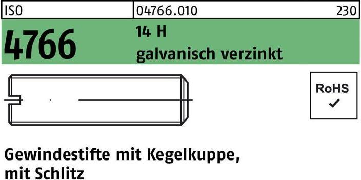 Actual product image ISO 4766 m.Kegelkuppe/Schlitz (100 Screws per piece)