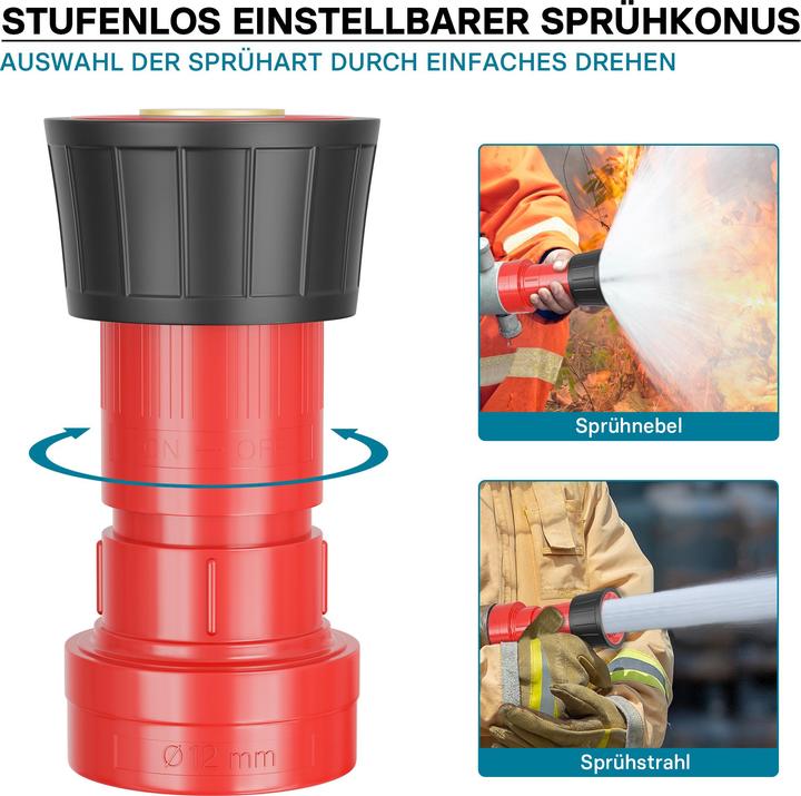 Produktbild Wiltec Strahlrohr Düse Kleinstrahlrohr Schlauchdüse 38,1mm THW Feuerwehr