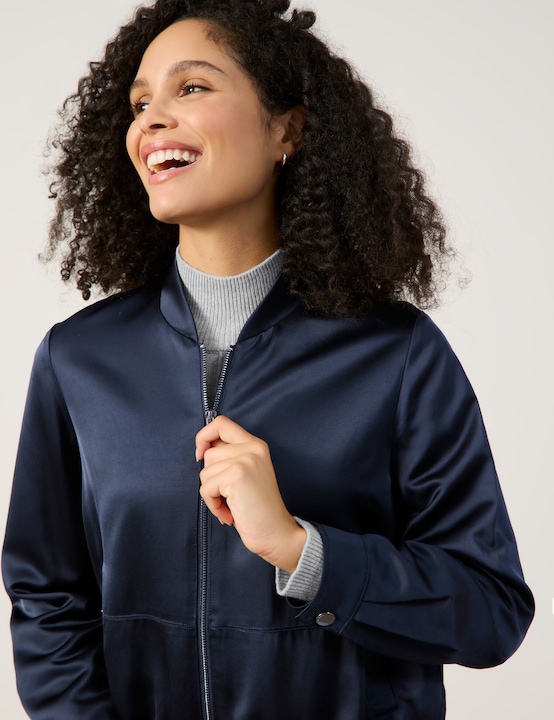 Produktbild Gerry Weber Satinierter Blouson Blazer Langarm gefüttert - 63970 (40)