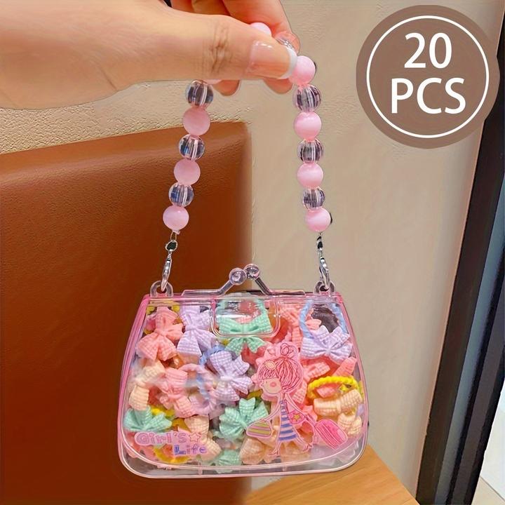 Activity Board 20Pcs Sweet Style Harz Haargummis Set für Jugendliche, gemischte Farbe Pflanze Muster, sortierte (Haargummi Set)