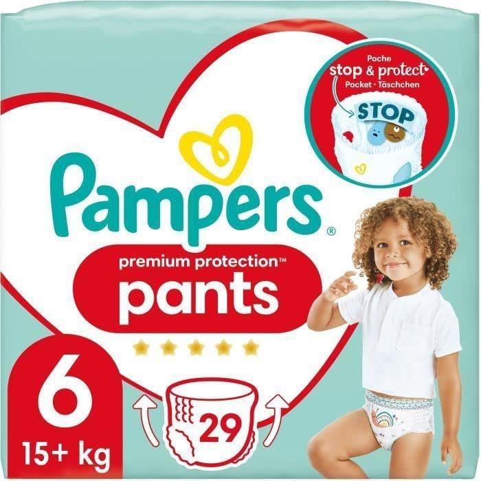Immagine prodotto Pampers Pantaloni di protezione premium (Dimensione 6, Pacco trasportabile, 29 pz.)