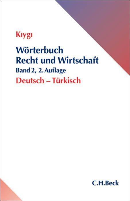 Produktbild Wörterbuch Recht und Wirtschaft 02. Deutsch-Türkisch (Deutsch, 2013)
