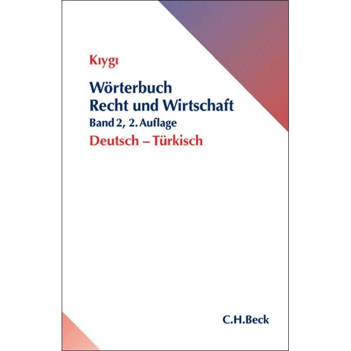 Wörterbuch Recht und Wirtschaft 02. Deutsch-Türkisch, Fachbücher