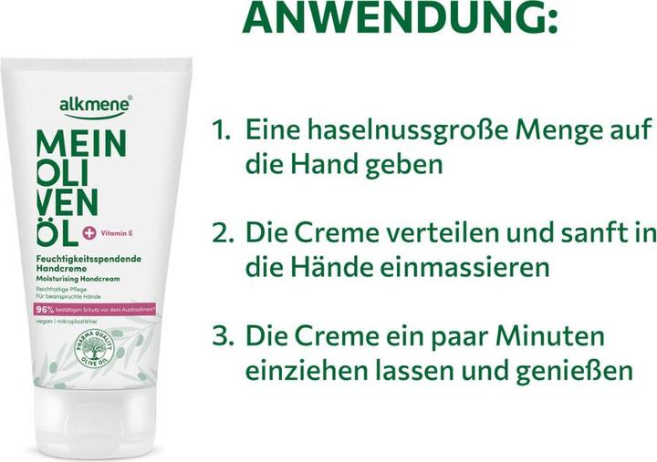 Immagine prodotto Alkmene MEIN OLIVENÖL, Feuchtigkeitsspendende Handcreme (75 ml)