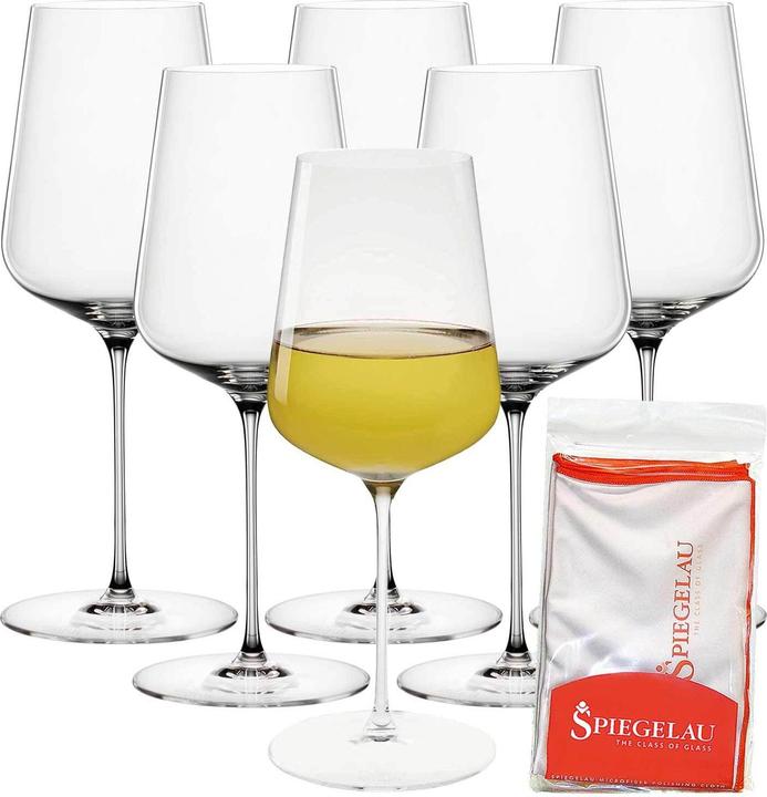 Produktbild Spiegelau Definition Universalgläser + Poliertuch (55 cl, 6 Gläser, Weissweingläser)