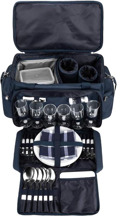 Anndora XXL Picknicktasche Set für 6 Personen (57-teilig)