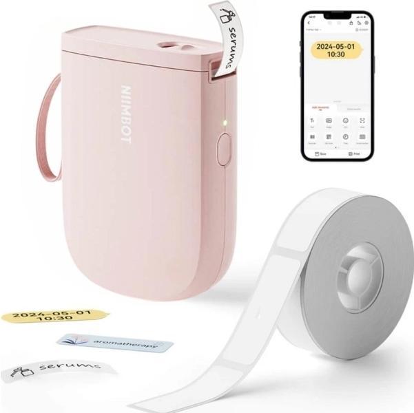 Actual product image Niimbot D11K Portable Label Printer Pink