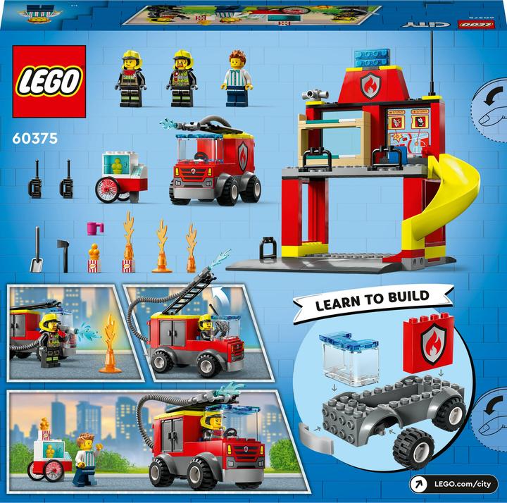 Produktbild LEGO Feuerwehrstation und Löschauto (60375, LEGO City)