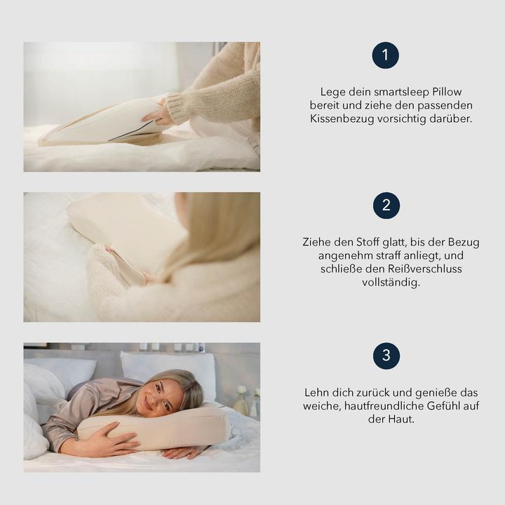 Actual product image Smartsleep Pillowcase Recovery M 50 x 32 x 11.5 cm, Grey (Pillowcase, 50 x 32 x 11.5 cm)