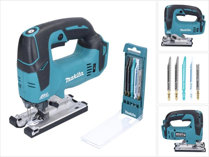 Produktbild Makita DJV 182 Z Akku StichsÃ¤ge 18 V Brushless + 5 tlg. StichsÃ¤geblatt Set - ohne Akku, ohne Lade
