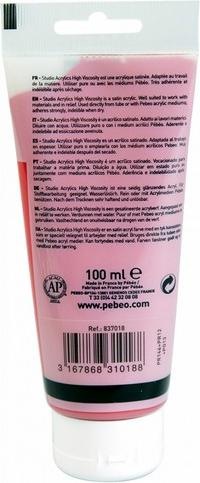 Actual product image Pebeo Studio Acrylics Fine Acrylic (Crimson, 100 ml)