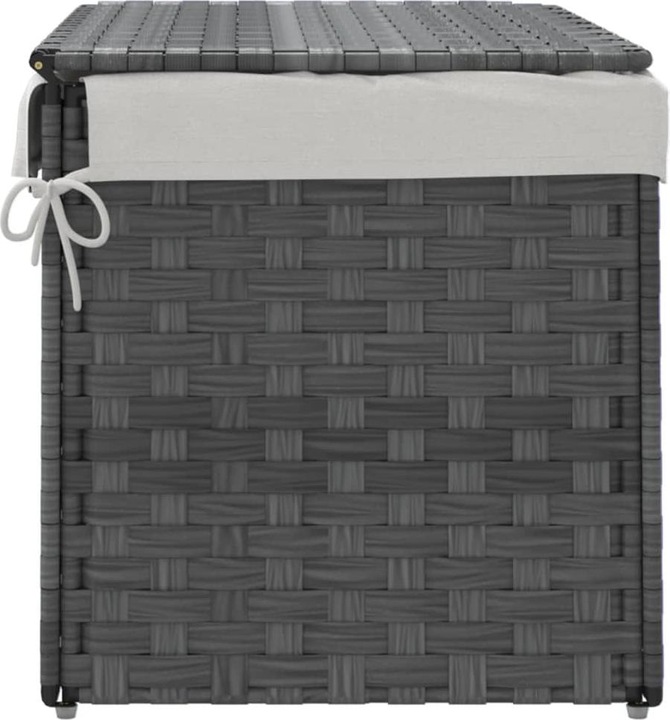 Produktbild VidaXL Wäschekorb mit Deckel Grau 55,5x35x34 cm Poly
