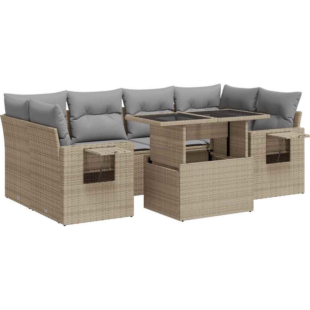 VidaXL, Gartenlounge, 10-tlg. Garten-Lounge-Set mit Kissen
