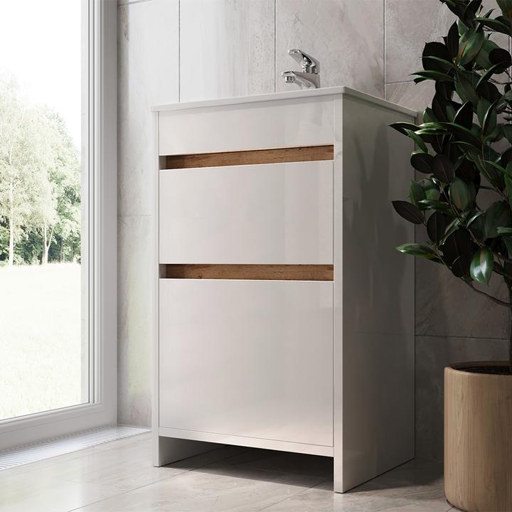 Produktbild Vicco Detmold mit Waschbecken und 2 Schubladen