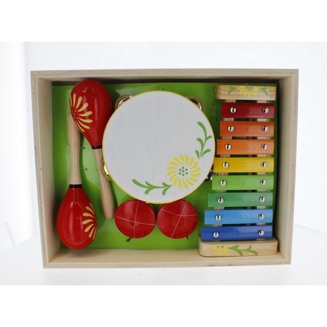 Besttoy Kinder Musikset - Xylophon, Trommel, Kastagnetten