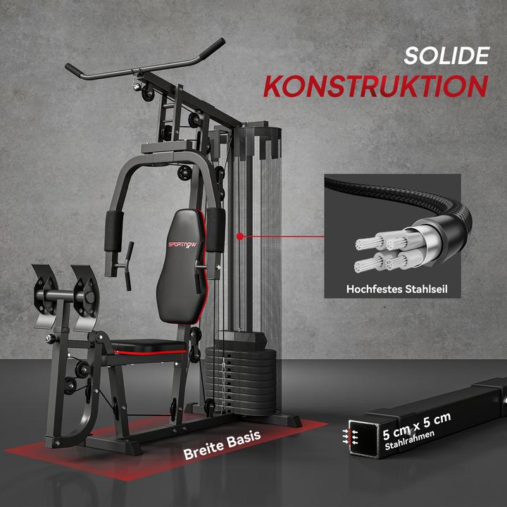 Image du produit SportNow Kraftstation Stahl, Kunstleder Schwarz