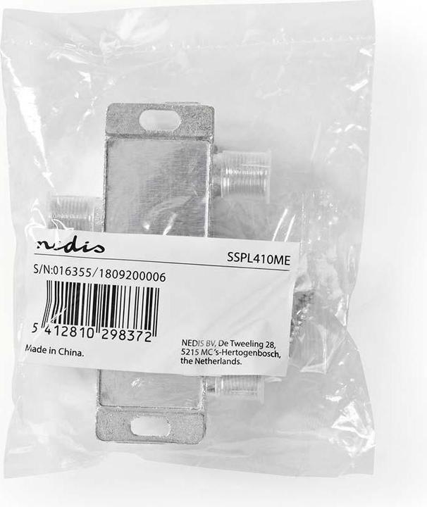 Immagine prodotto Nedis Splitter satellitare | 5 - 2400 MHz | 11,5 dB | Numero di ingressi: 1 | Numero di uscite: 4 | I (CAT5)