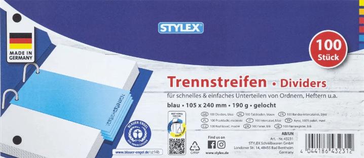 Image du produit Stylex Bande de séparation, bleu, paquet de 100