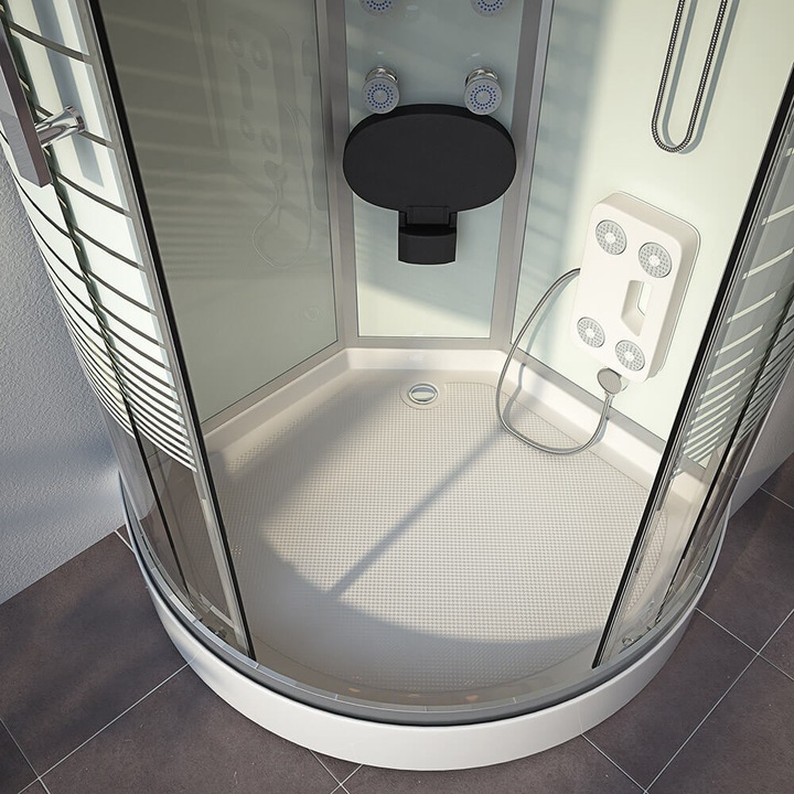 Produktbild Home Deluxe Dampfdusche mit Wasserfall Dampfsauna MANTA, 90x90x220cm