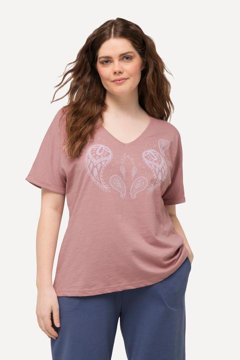 Produktbild Ulla Popken T-Shirt, Flockdruck, V-Ausschnitt, Halbarm (42, 44)