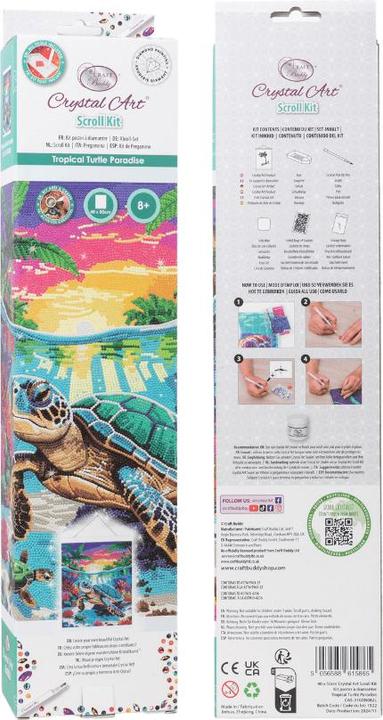 Produktbild Craft Buddy Tropical Turtle Paradise, 40x50cm Crystal Art Scroll