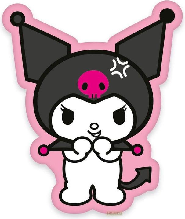 Actual product image Herding Sanrio decorative cushion Kuromi Smiling 36 cm