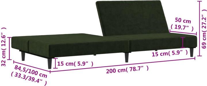 Produktbild vidaXL Schlafsofa (2-Sitzer)